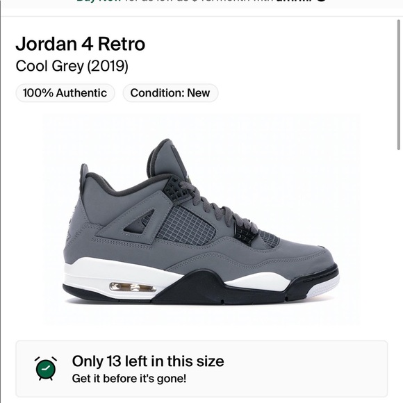 Jordan 4 cool grey 2019 - Picture 8 of 9